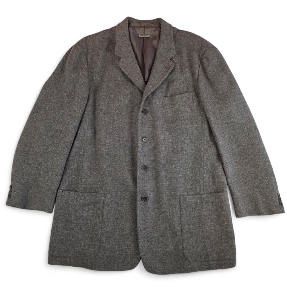 Vintage Y2K Vestimenta Grey Cashmere Wool Blend Blazer 54R Made In Italy READ